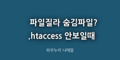 ﻿﻿파일질라 숨김설정 .htaccess 안보일때