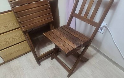 와산교 원목 접이식 의자 팝니다